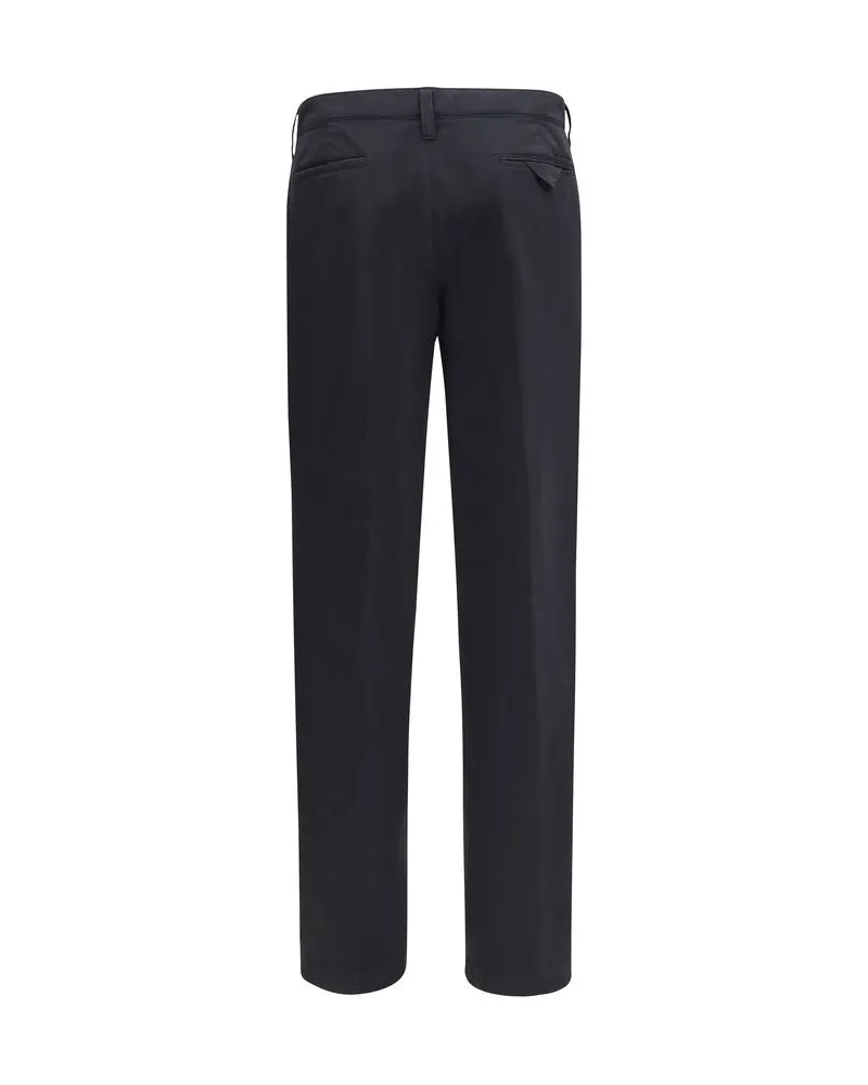 Prada Cotton Trousers — Blue Blue