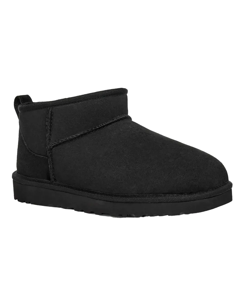 UGG Men's Ankle Boots Classic Ultra Mini Black Twinface Black