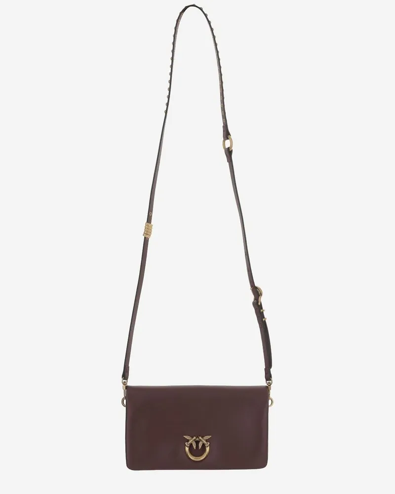 Pinko Women's Shoulder Bag Burgundy-Antique Gold Burgundy Wine-Antique Leather Wine/antique Burgundy