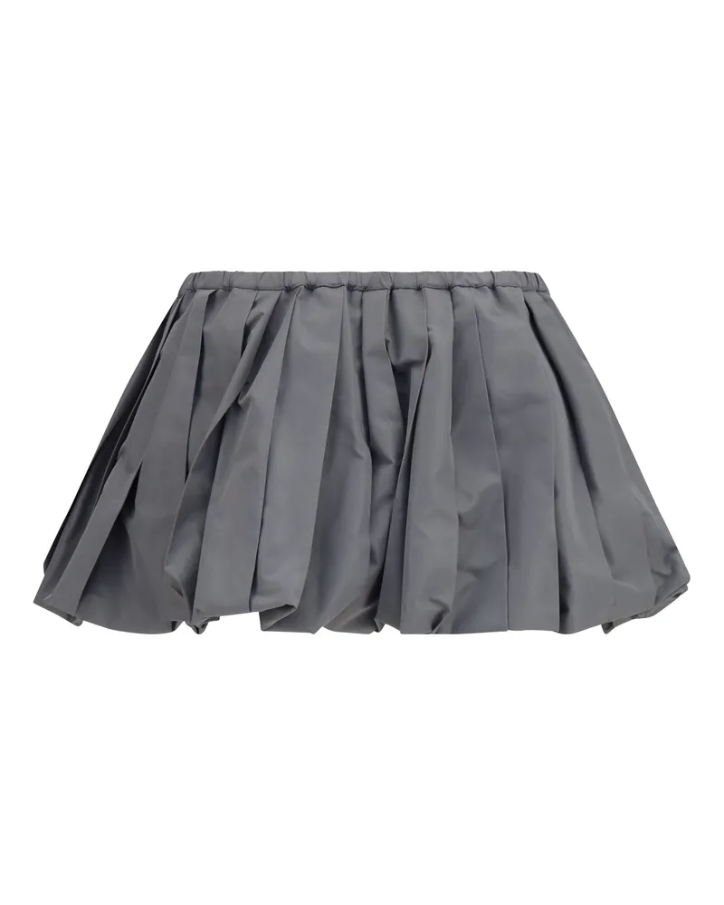 Miu Miu Women's Skirt Balloon Mini Lead Grey Polyester Gray
