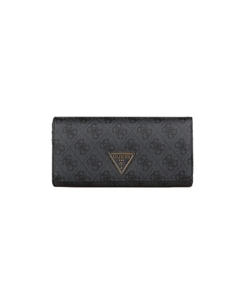 Guess Women's Wallet Coal Logo Polyurethane Bags Black