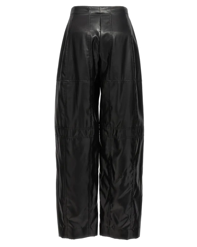 Jil Sander Coated Cupro Trousers — Black Black