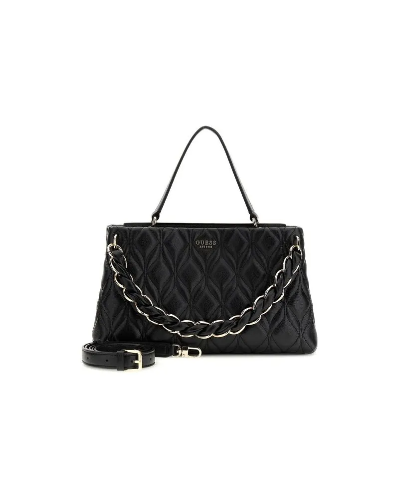 Guess Women's Satchel Bag Black Polyurethane - Satchel-Bags Black