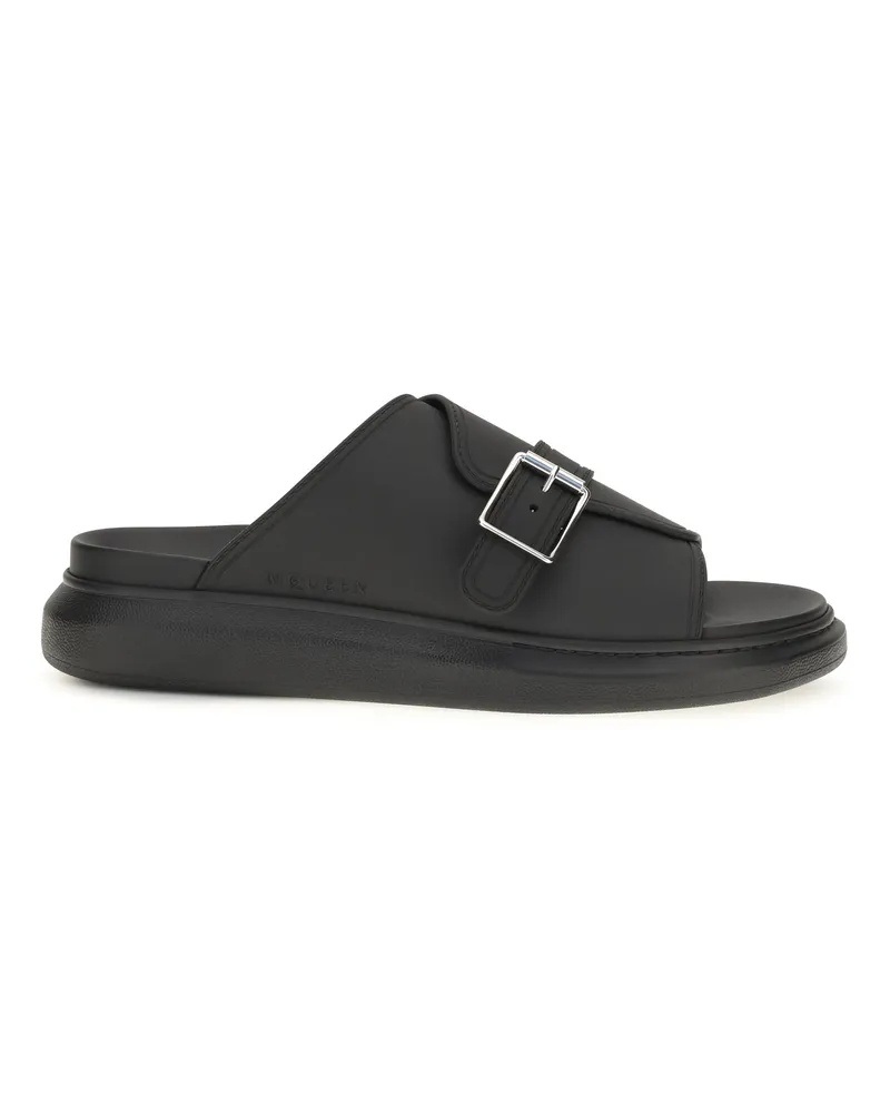 Alexander McQueen Men's Buckle Slide Sandals Black Black