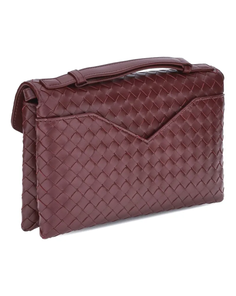 Bottega Veneta Women's Shoulder Bag Knot Lock Barolo-M-Brass Lambskin Leather Barolo-m/brass Brown