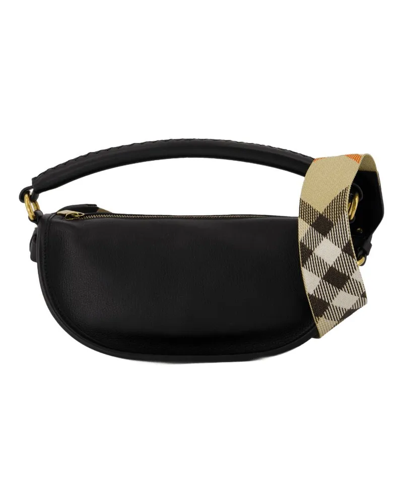 Burberry Women's B-Clip Shoulder Bag -  Leather Black Calfskin Shoulder-Hobo-Bags Black