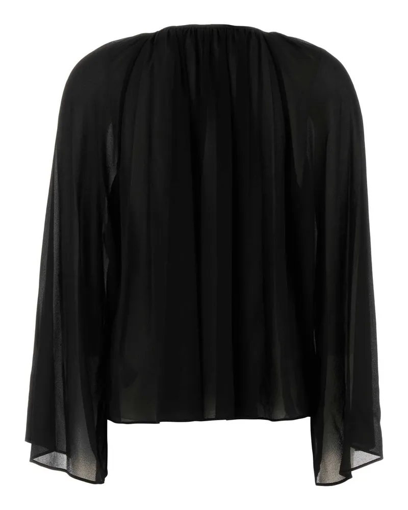Michael Kors Women's Black Georgette Blouse Exterior: Polyester Maglie Black