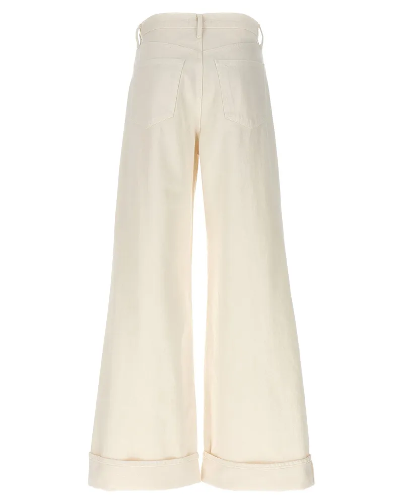 AGOLDE Dame Jeans — Cream Cream