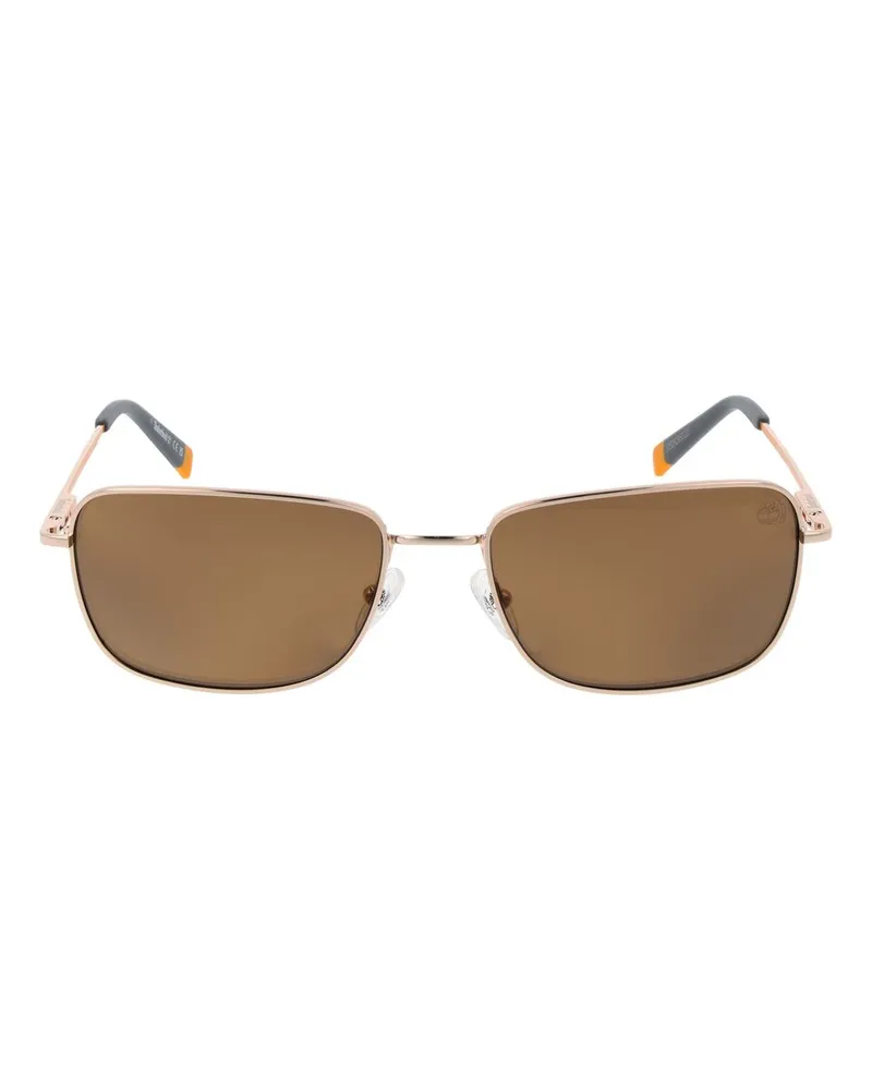 Timberland TI-1044765 Metal Square Frame Sunglasses — Gold Gold