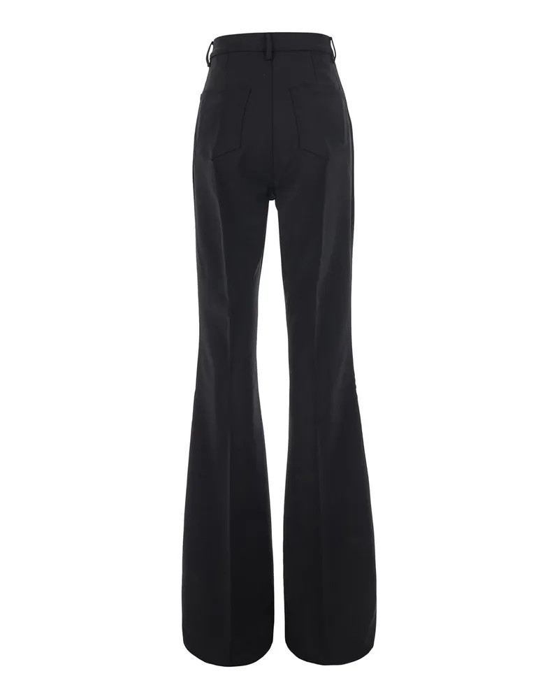 Rick Owens Women's Wide Leg Trousers Bolan Bootcut Black Cotton Black