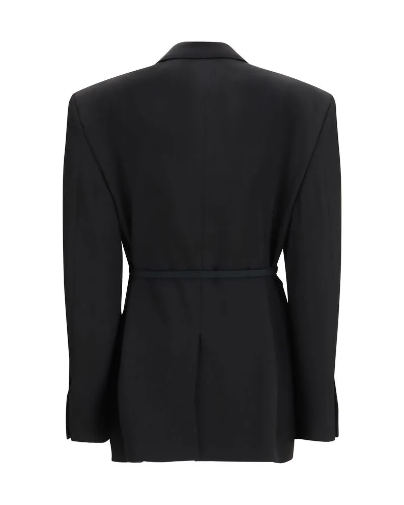 Balenciaga Women's Black Wool Jacket Clothing Black