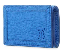 Men's Textured Leather Card Case Blue Cases