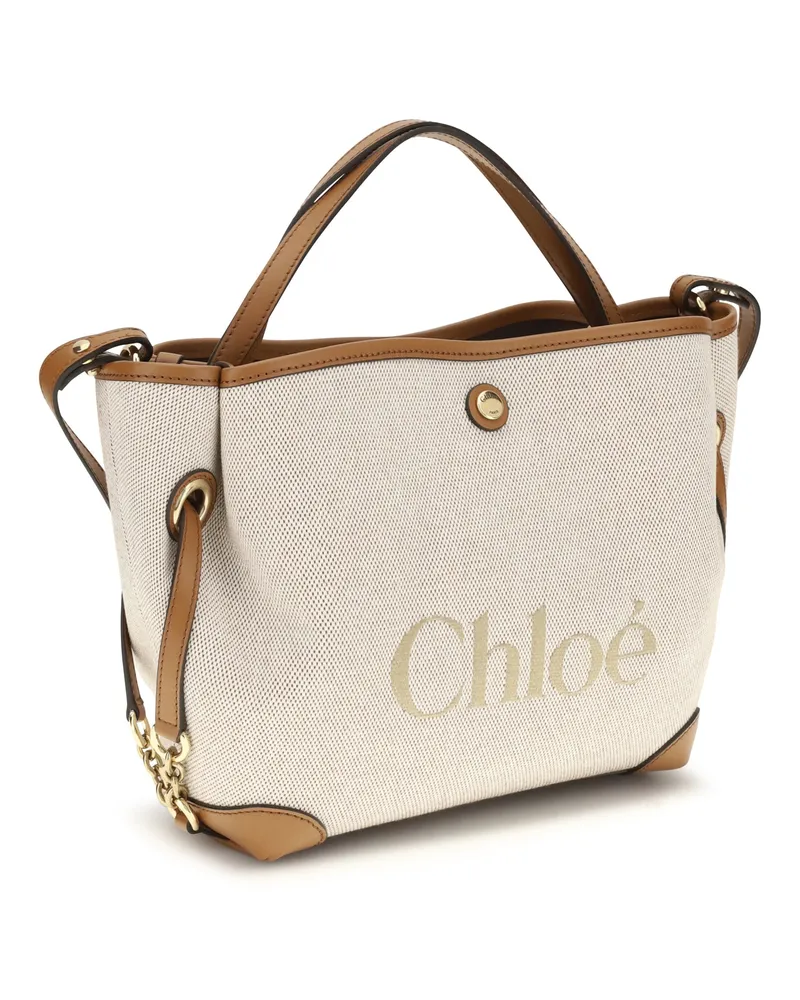 Chloé Women's Clover Handbag Clay Brown Fabric Handbags Hand Bags Beige