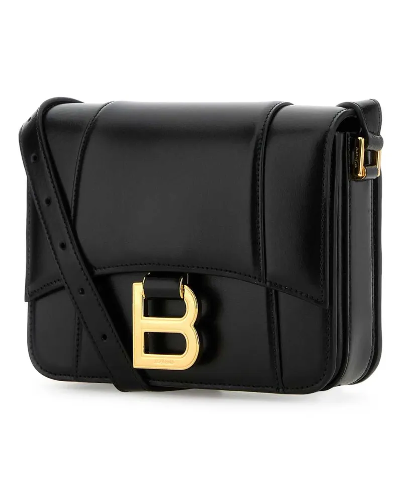 Balenciaga Women's Black Leather Small Hourglass Crossbody Bag Borse A Tracolla Black