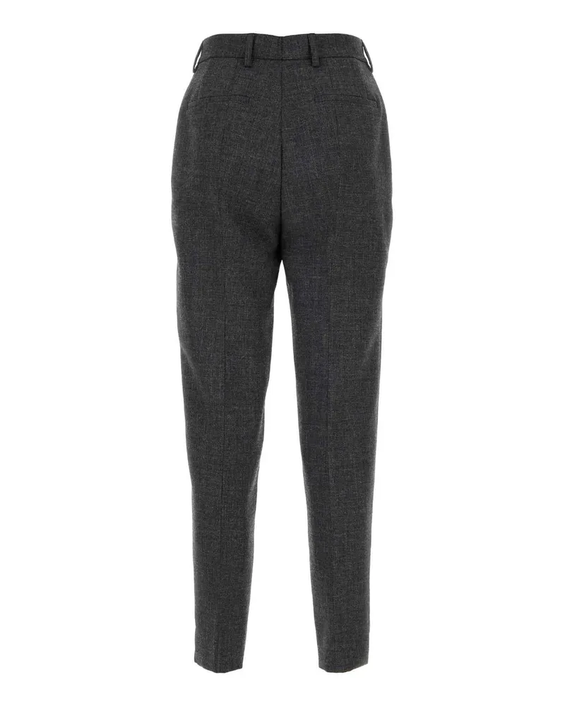 Prada Women's Dark Grey Wool Pant Ardesia Pantaloni Gray