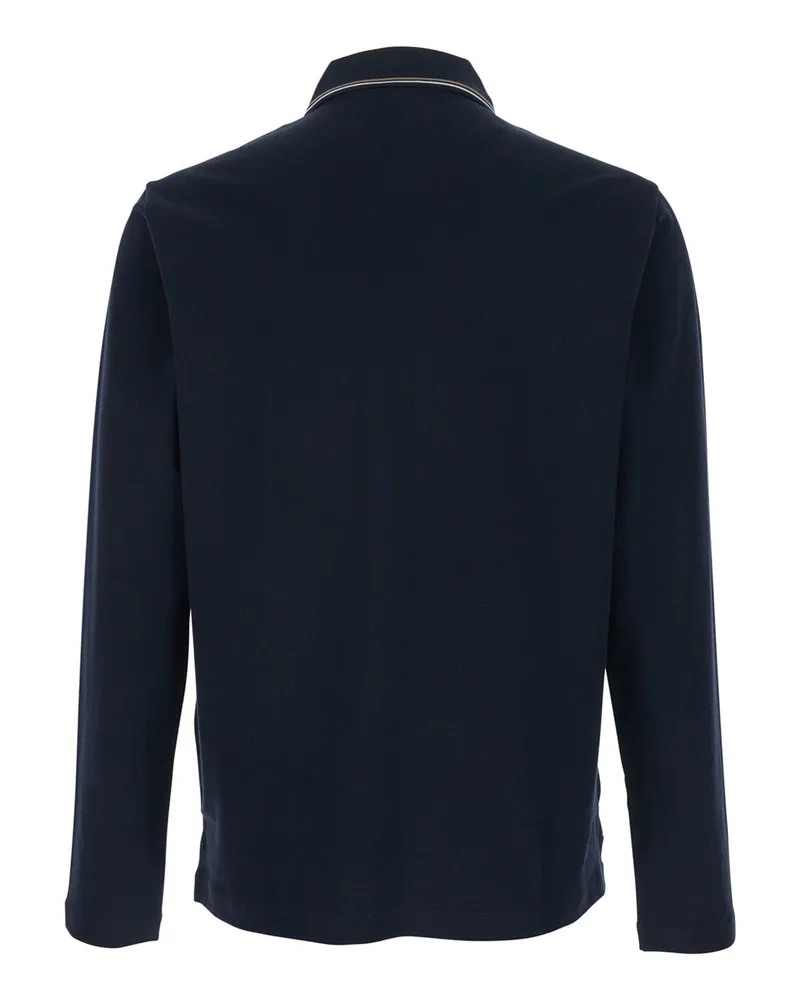 Emporio Armani Men's Polo Shirt Blue Cotton T-Shirts And Polos Navy