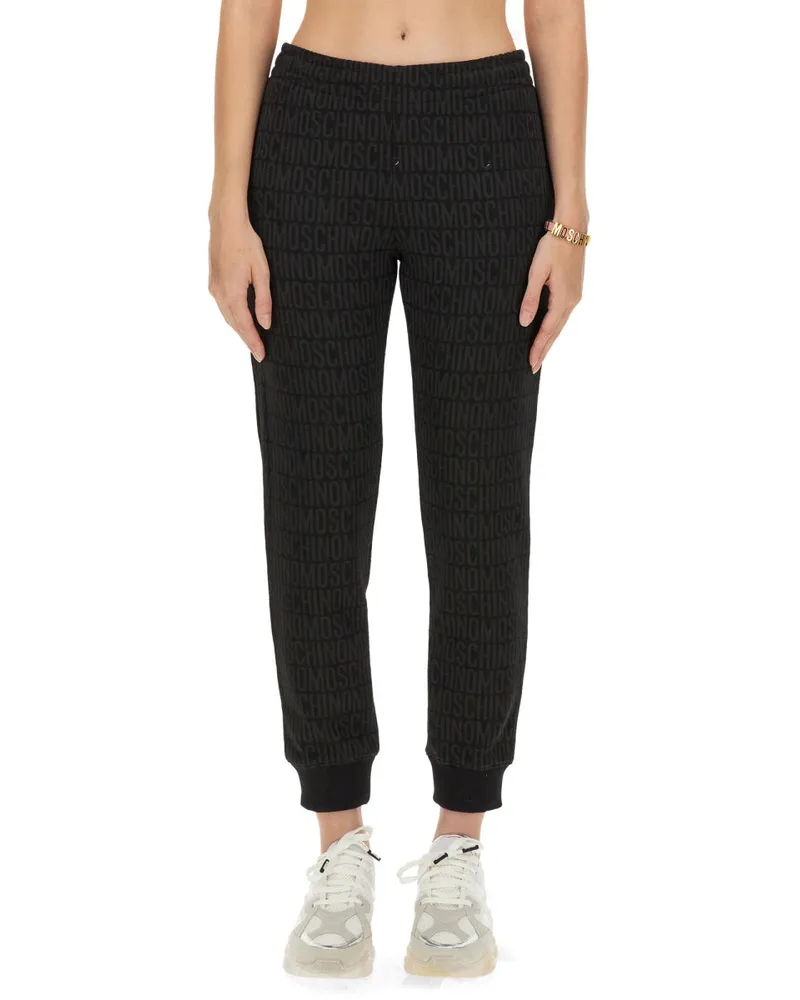 Moschino Cotton-Polyester Blend Joggers — White White