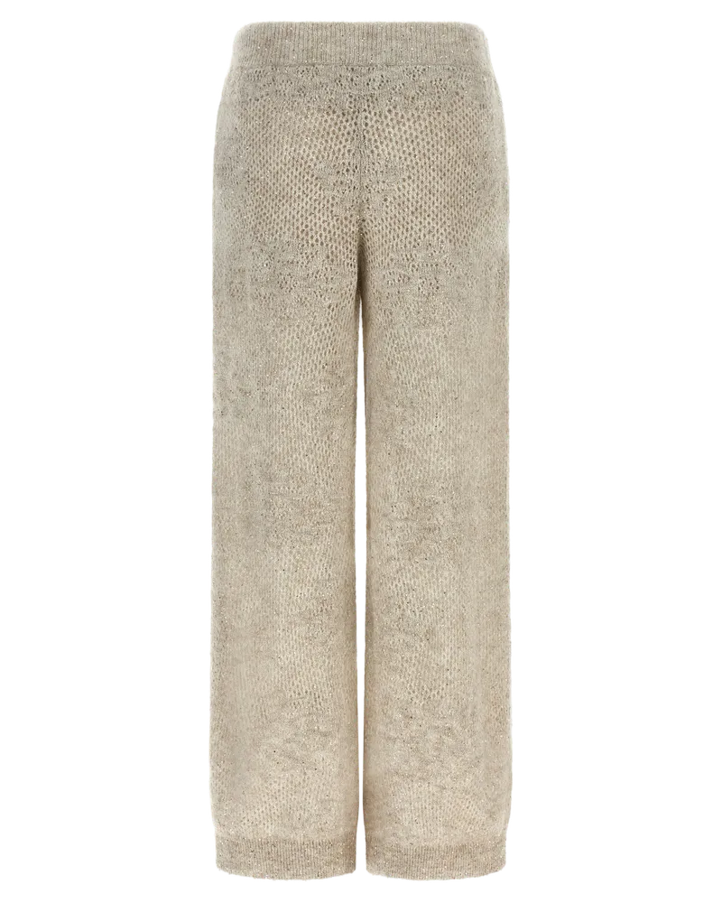 Brunello Cucinelli Women's Beige Nylon Casual Pants Beige