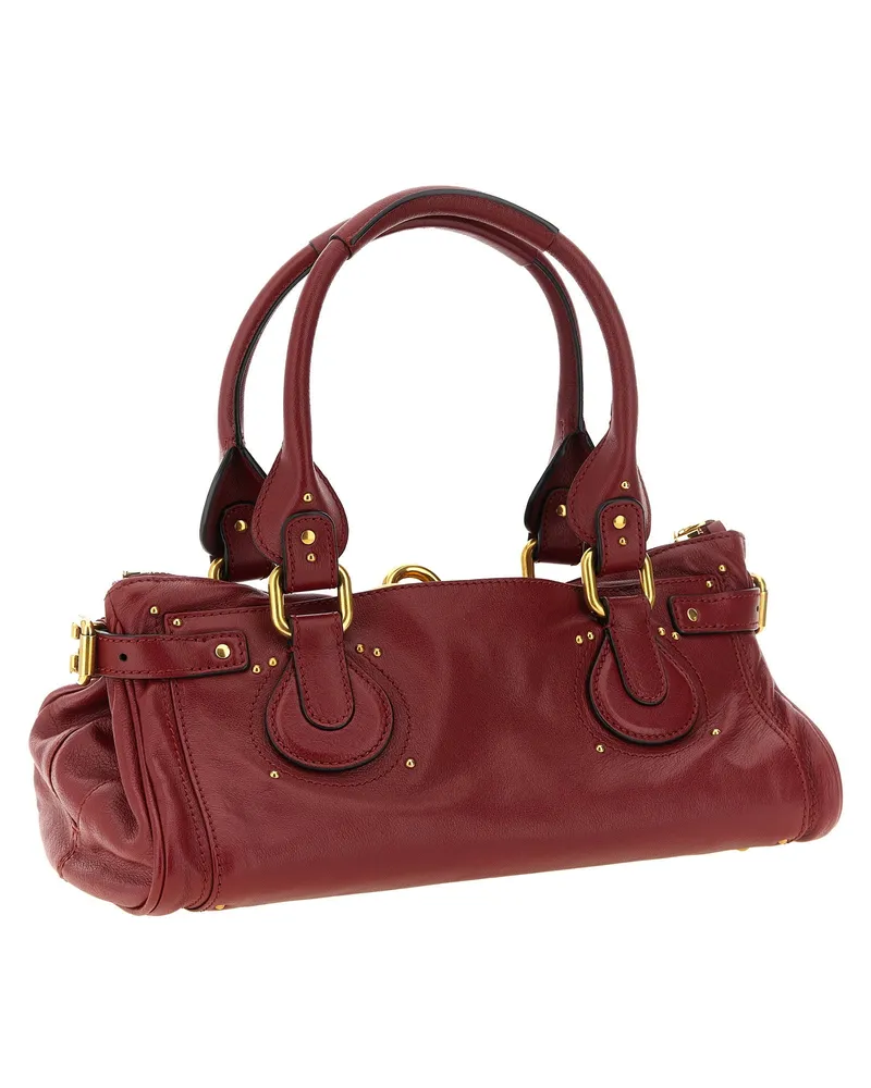 Chloé Paddington Shoulder Bag — Burgundy Burgundy