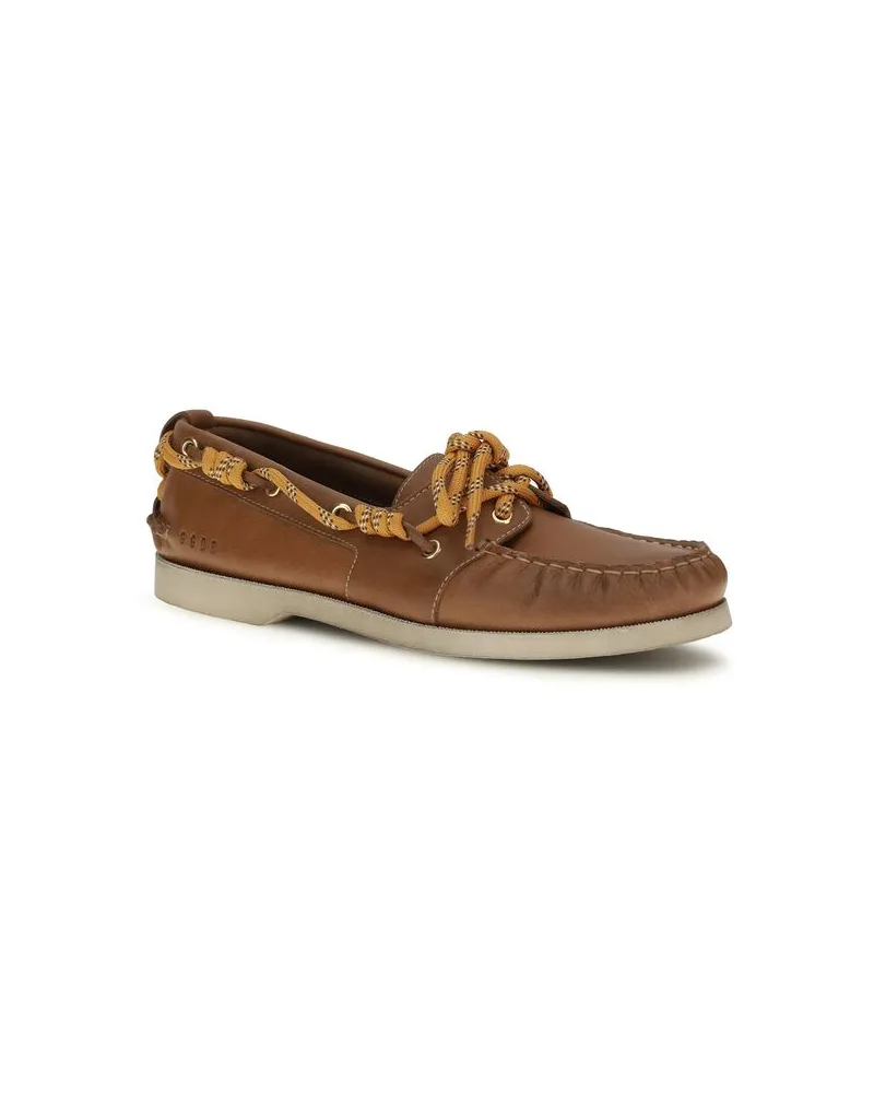 Golden Goose Women's Brown Calf Leather Bos Taurus Slip-On Loafers Brown