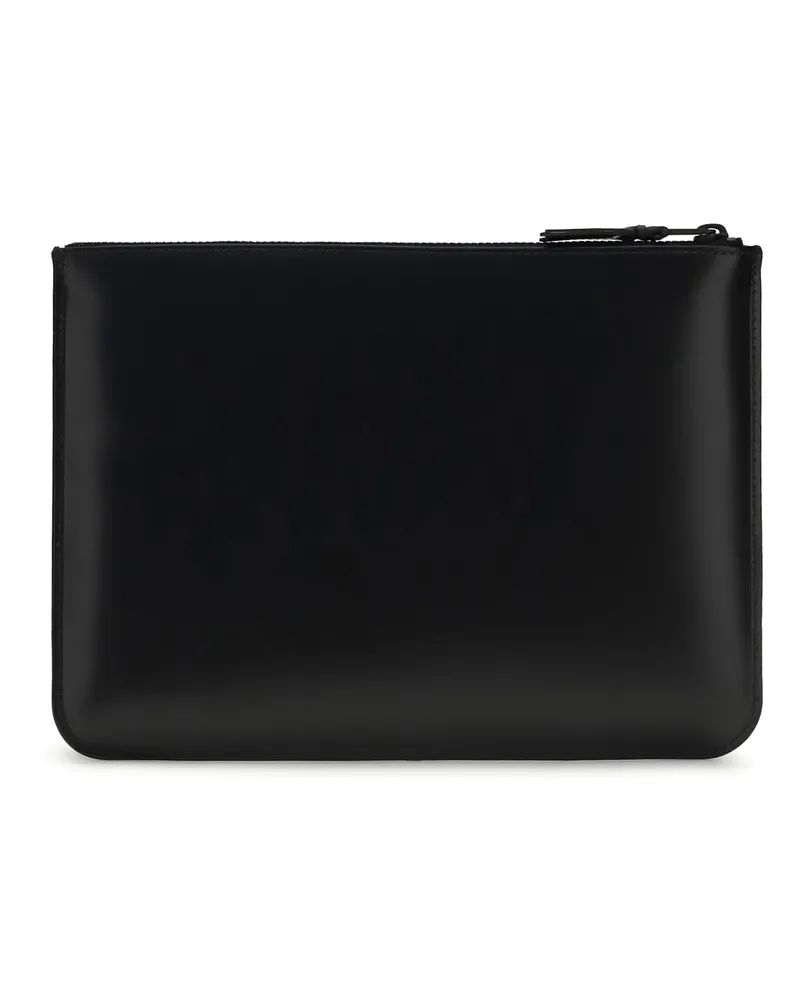 Comme des Garçons Men's Leather Pouch Black Calf Bos Taurus Wallet Black
