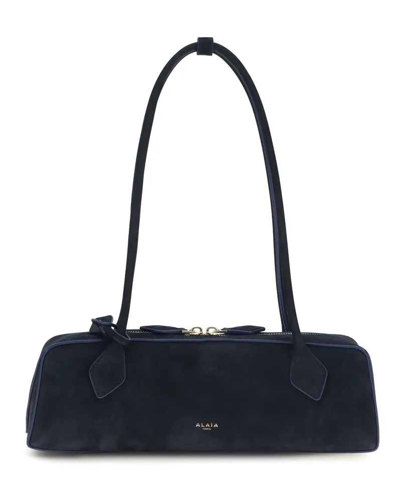 Alaïa Le Teckel Calfskin Leather Shoulder Bag — Navy Navy