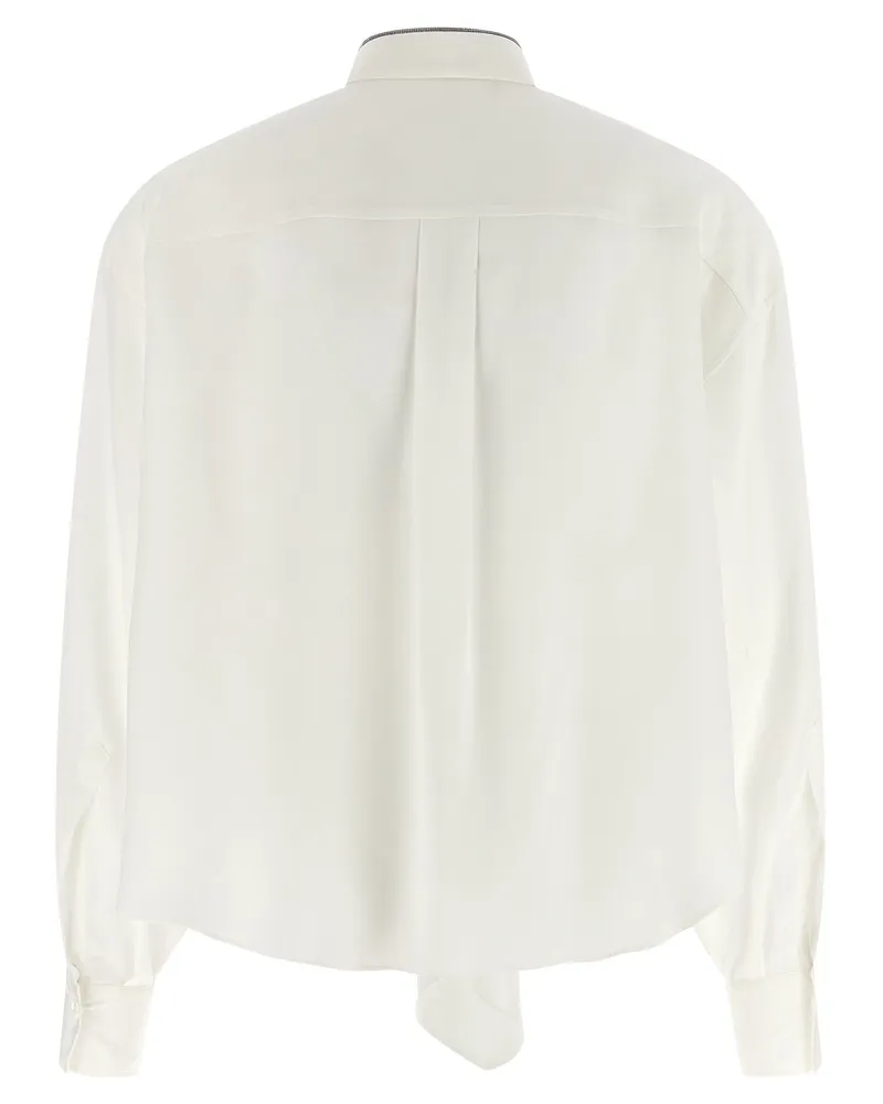 Brunello Cucinelli Women's White Silk Blouse White