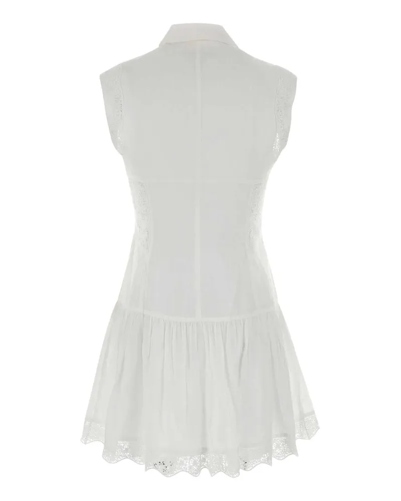 Frame Denim Embroidered Day Dress — White White