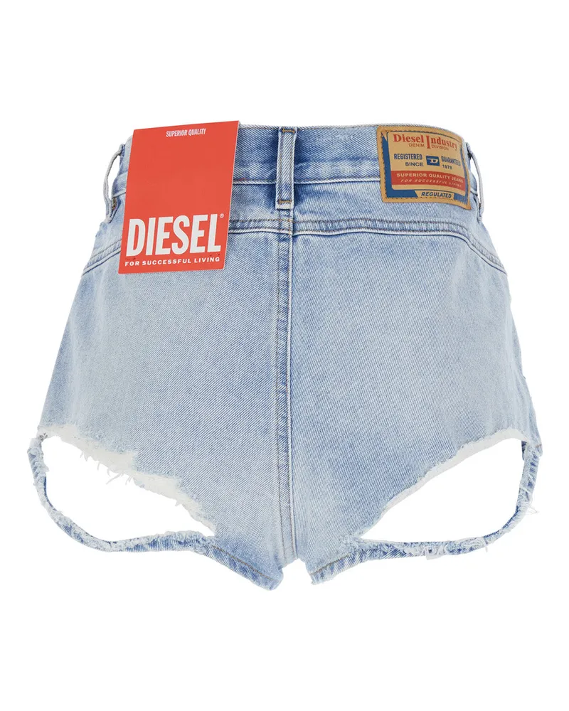 Diesel Women's Shorts De-Lunar Light Blue Cotton Blue