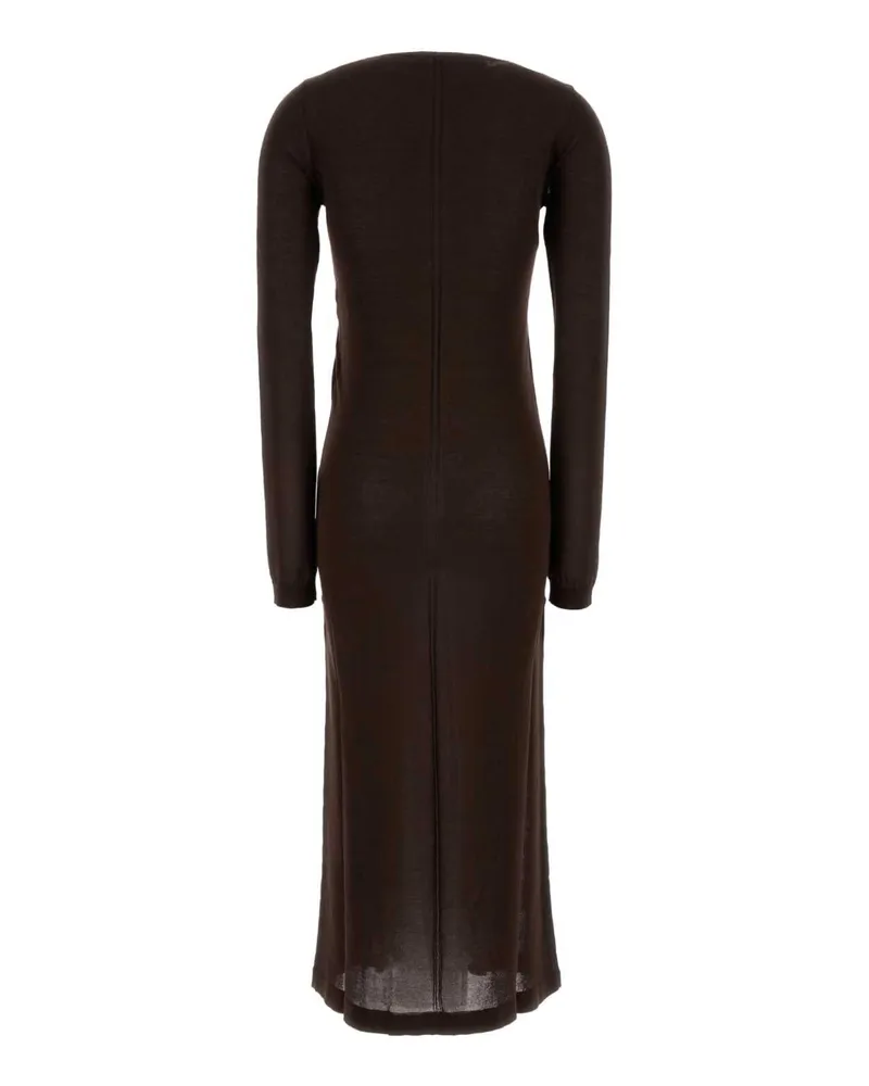 Christophe Lemaire Women Chocolate Knit Dress Fig Exterior: Viscose Nylon Abiti Black