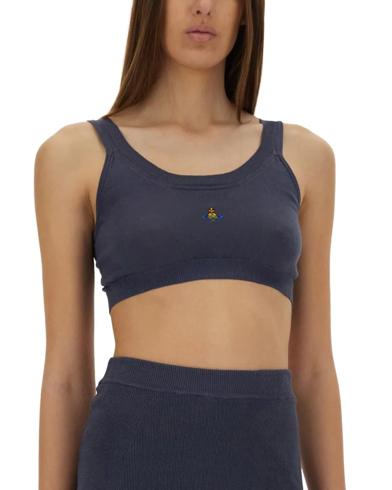 Vivienne Westwood Cotton Cropped Cropped Top — Purple Purple