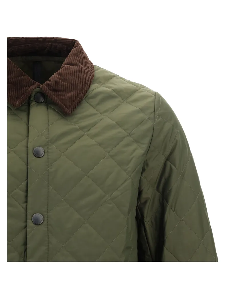 Barbour Men's Quilt Jacket Heritage Olive Nylon Padded & Down Olive