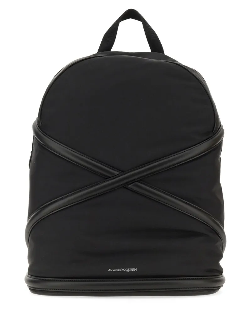 Alexander McQueen Men's Backpack Harness Black Nylon Backpacks Black