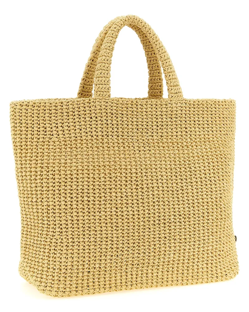 Prada Raffia Tote Bag — Beige Beige