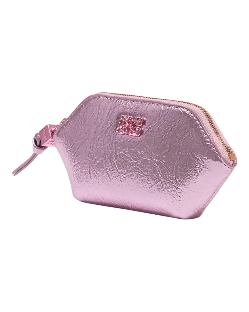 Ganni Women's Crushed Coin Purse -  Pink Accessories Coin-Purse Pink