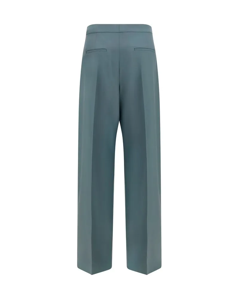 Chloé Women Bicolor Wool Oves Aries Dress Pants Gray