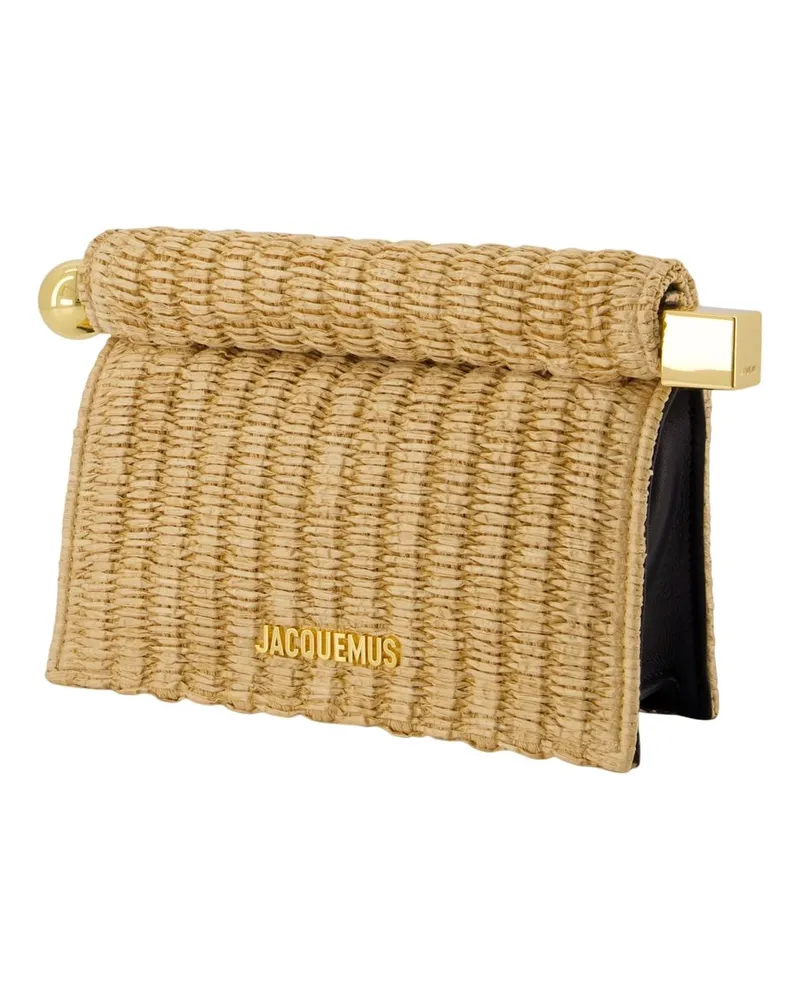 Jacquemus Women's La Petite Pochette Rond Carre -  Synthetic Beige Bags Handbags-Purses Beige