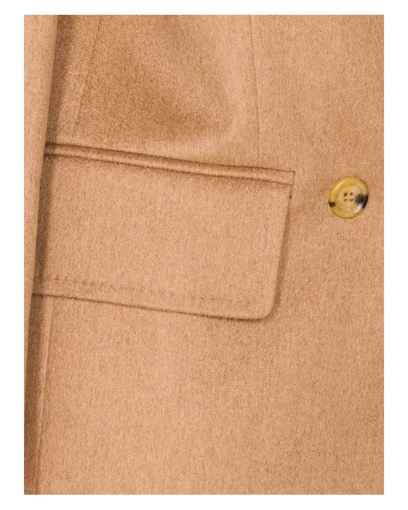 Max Mara Women's Double-Breasted Olimpia Camel Hair Blazer Brown Blazers Jacket Brown
