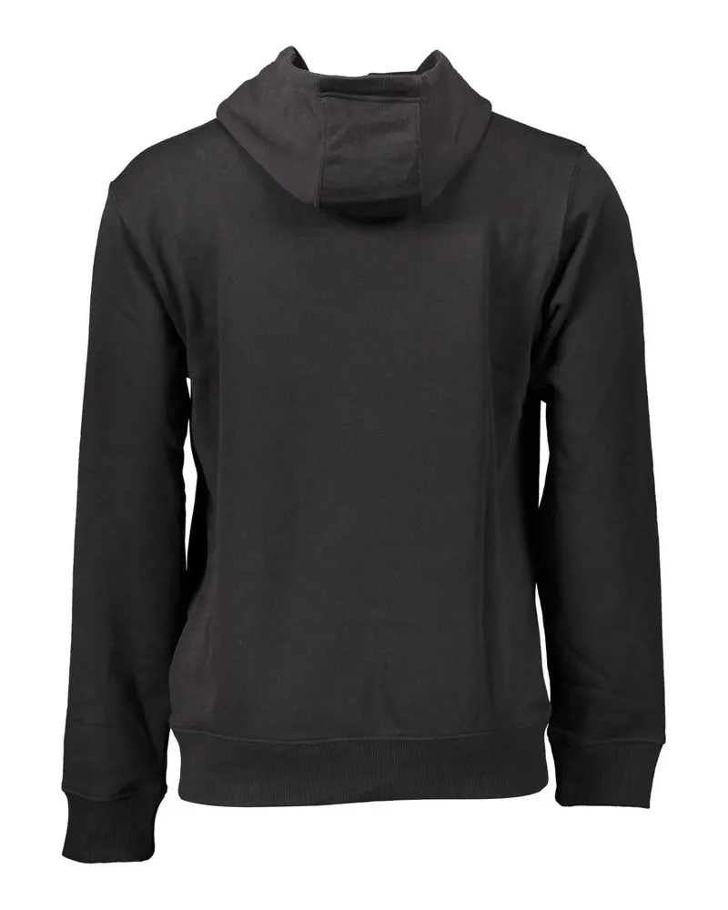Tommy Hilfiger Logo-Embroidered Cotton Hoodie — Black Black