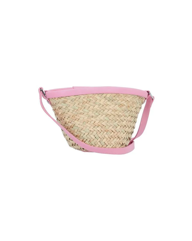 Pinko Women's Beach Bag Natural-Pink Cowhide - Other Natural/pink Pink