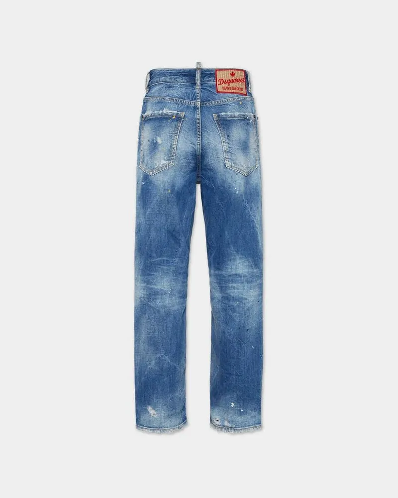 Dsquared2 High-Rise Distressed Denim Jeans — Blue Blue
