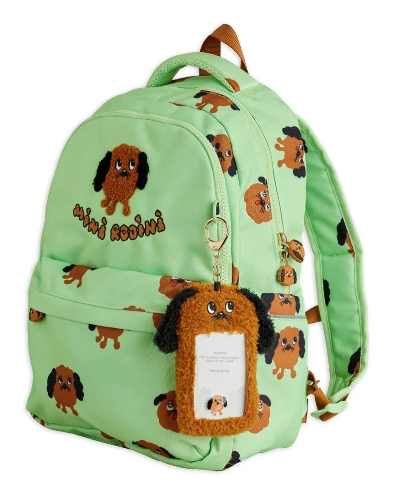 Mini Rodini Doggies Backpack — Green Green