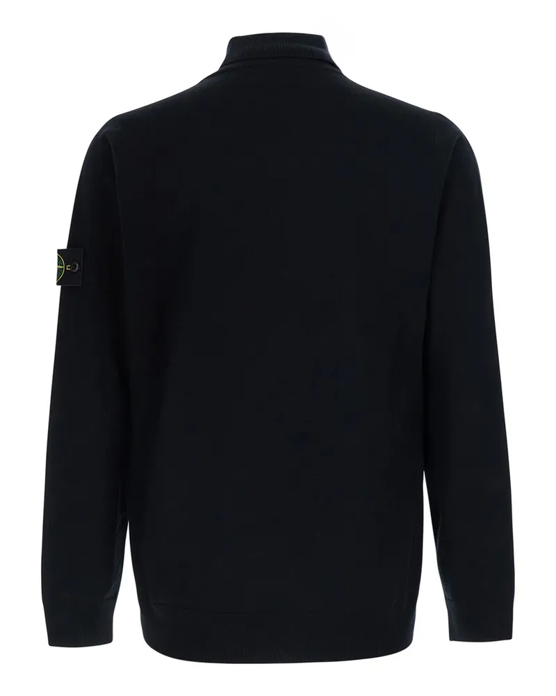 Stone Island Men's Sweater, Black Wool Tops Top Black