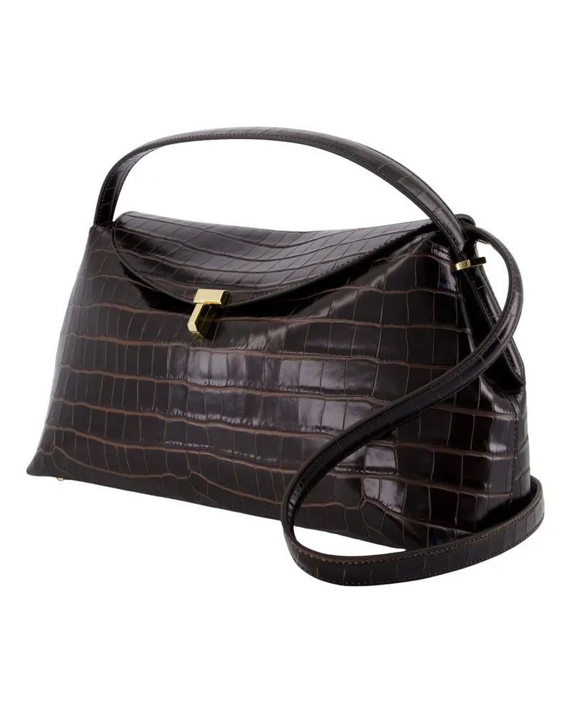 Totême Women's Top Handle Bag Brown Calfskin Brown