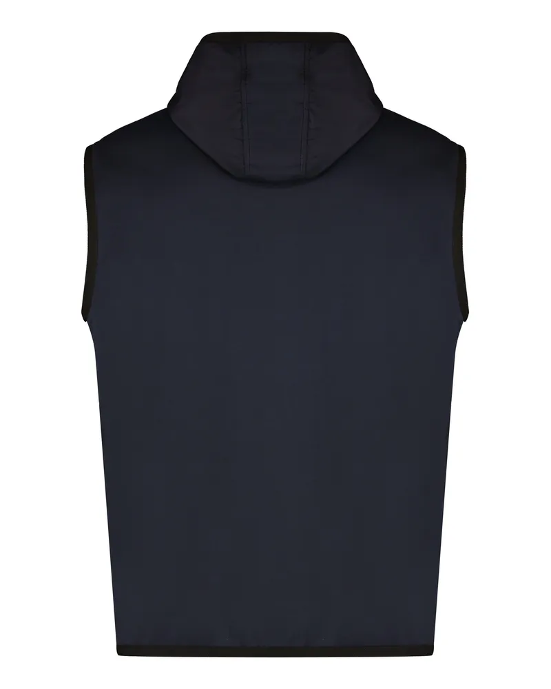 Dolce & Gabbana Men's Sporty Zipper Vest Blue Polyamide Waistcoats & Gilets Navy