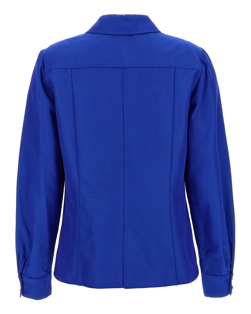Carolina Herrera New York Women's Blue Cotton Blouse Blue