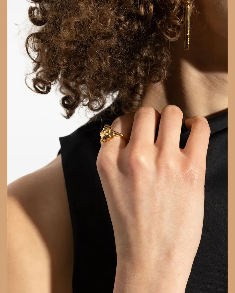 Alexander McQueen Skull Ring — Gold Gold
