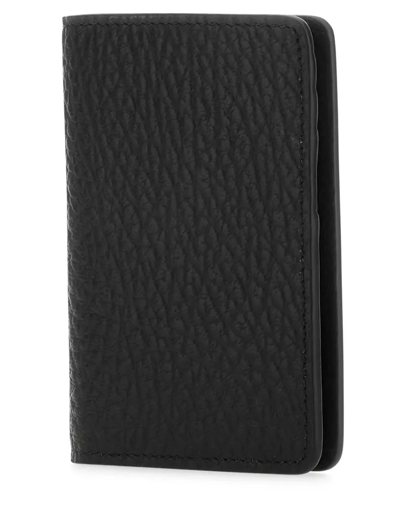 Maison Margiela Men's Black Leather Wallet T8013 Exterior: Portafogli Black
