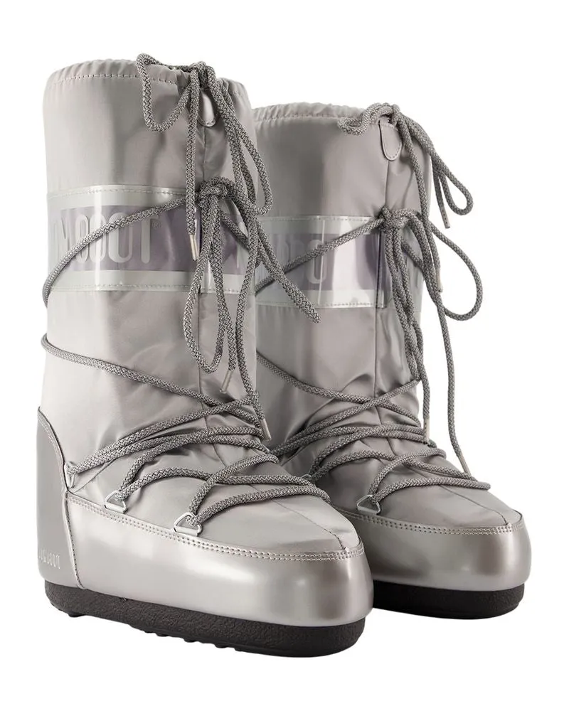 Moon Boot Women's Icon Glance Boots - Moon Synthetic Silver Shoes Silver