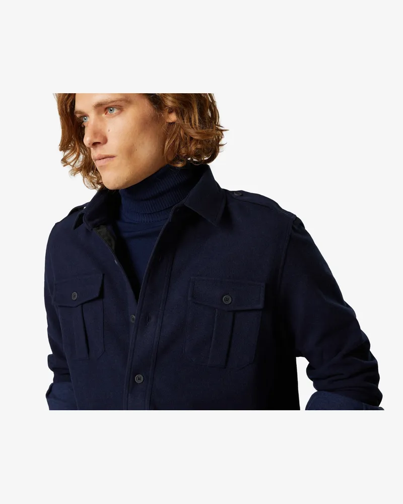 SEASE Men's Felpa Generale Blue Sweater Navy